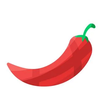 Red chili pepper grilled element spicy vegetable Stock Illustration