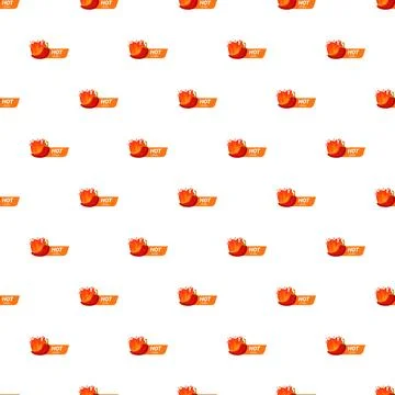 Red chili pepper hot level pattern background Stock Illustration