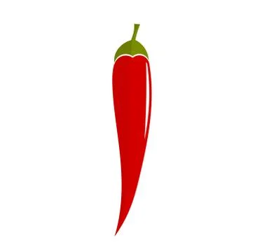 Red chili pepper icon. Vector illustration, Stock Illustration