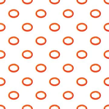 Red chili pepper slices creating a seamless pattern Stock Illustration
