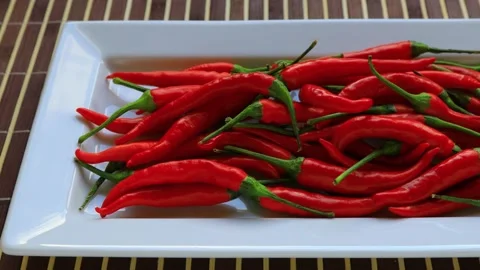 Red Chili Pepper Studio Shot Video stock 214510804
