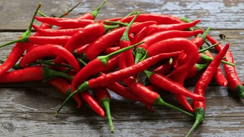 Red Chili Pepper Studio Shot Video stock 214512682