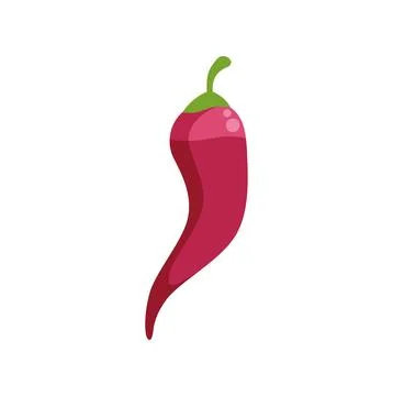 Red chili pepper vector flat icon illustration Stock Illustration