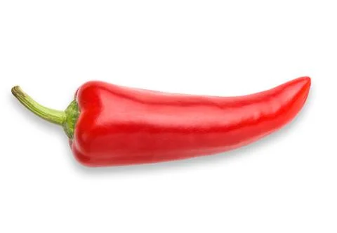 Red Chili Pepper on white (includes clipping path) Foto stock