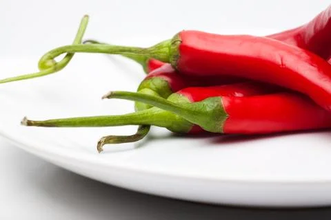 Red chili peppers Stock Photos