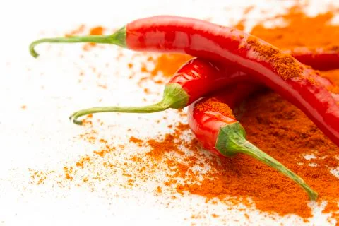 Red chili peppers Stock Photos