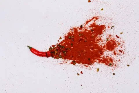 Red chili peppers. Sharp explosion Stock Photos