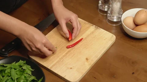 Red chili picking top shot Stock Footage 149089540