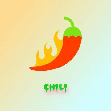 Red chili vector logo Stock Illustration