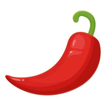 Red chilli icon cartoon vector. Hot spicy Stock Illustration