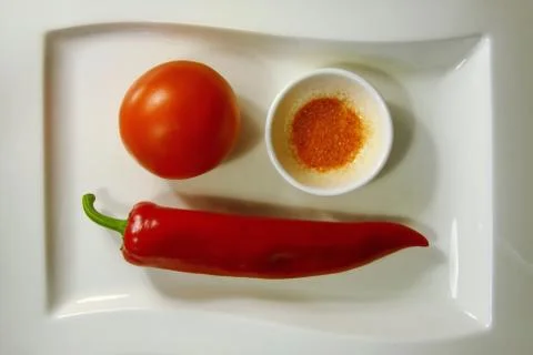 Red chilli important ingredient in the kitchen 스톡 사진