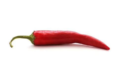 Red chilli isolated on white Stock Photos