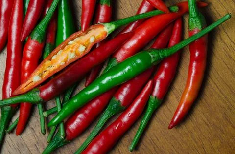 Red chilli pepper closeup Stock Photos