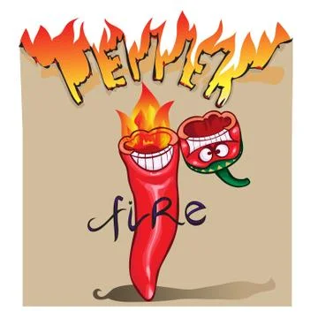 Red chilli pepper isolated on white background. Stock Illustration