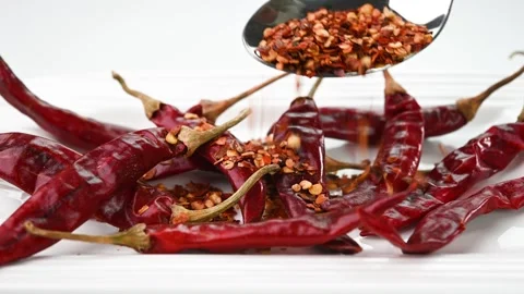 Red chilli peppers Stockbeeldmateriaal 285645661