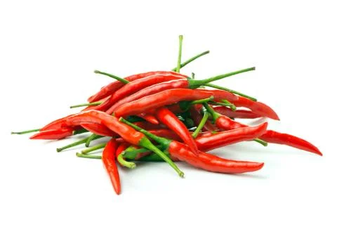 Red chilli peppers Foto stock