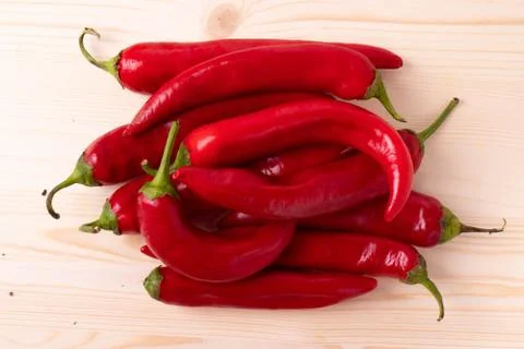 Red chilli peppers Stock-Fotos