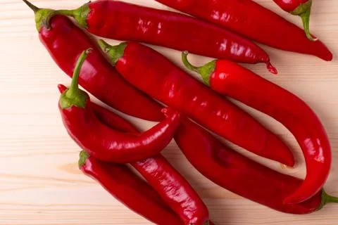 Red chilli peppers Stock Photos