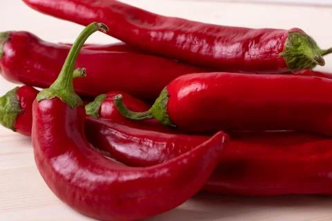 Red chilli peppers Stock Photos