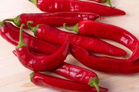 Red chilli peppers Stock Photos