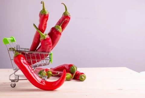 Red chilli peppers Stock-Fotos