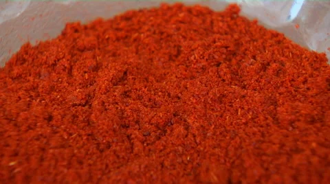 Red Chilli Powder Stock Footage 58313439