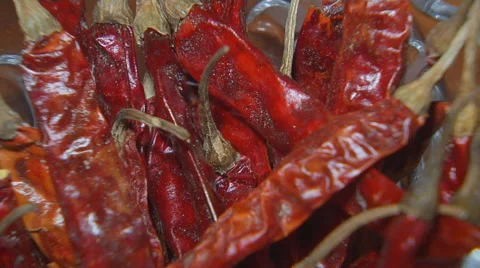 Red Chillies Dry Stock-Footage 58274986