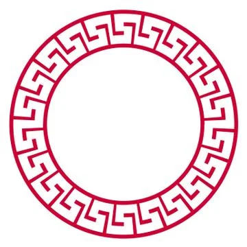 Red china frame vector design. Stock Illustration