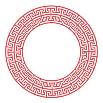 Red china frame vector design. Stock Illustration