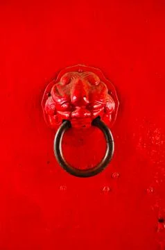 Red china knocker Foto stock
