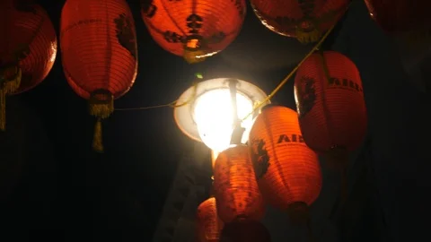 Red Chinese Balloons Stock Footage 104516761