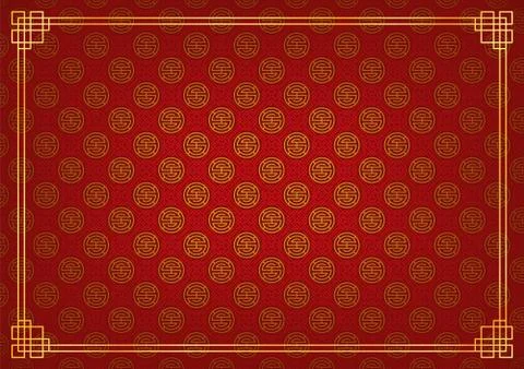 Red chinese circle abstract background Stock Illustration