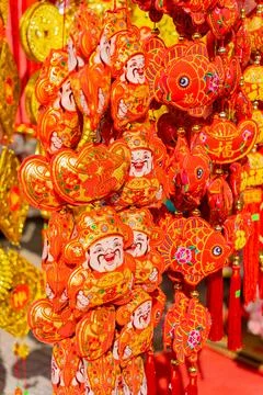 Red Chinese flashlight. 스톡 사진