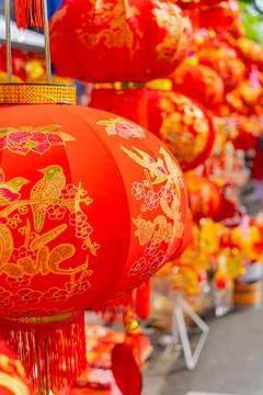 Red Chinese flashlight. 스톡 사진