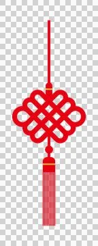 A red Chinese knot pattern Illustrazione stock