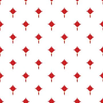 Red chinese knot pattern symbolizing good luck and prosperity Stock Illustration