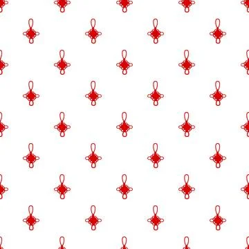 Red chinese knot seamless pattern for traditional background Stockillustratie