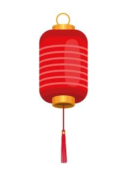 Red chinese lamp Stock Illustration