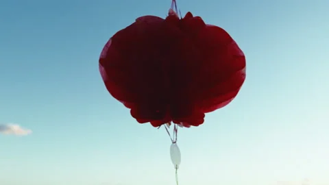 Red Chinese Lantern On A Blue Sky Stock Footage 230032427