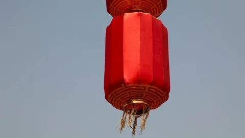 Red chinese lantern Stock Footage 87690142