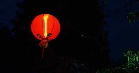 Red Chinese lantern Stock Footage 123139028