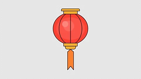 Red Chinese lantern Vídeo Stock 335488462