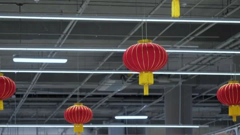 Red Chinese lanterns. Stock Footage 231856831