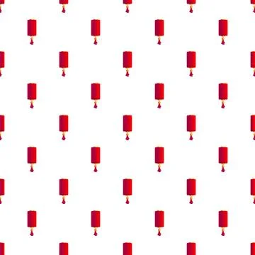 Red chinese lanterns forming seamless pattern background Stock Illustration