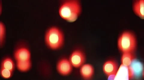 Red Chinese lanterns, in &amp; out of focus Stock Footage 56604876