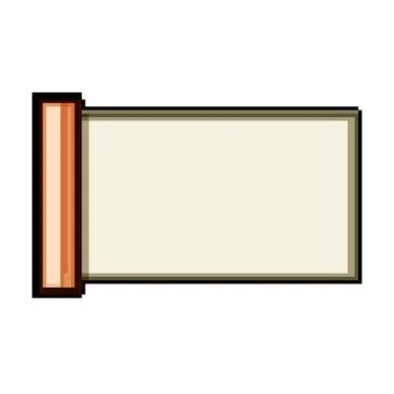 Red chinese scroll pixel art vector illustration Stock Illustration
