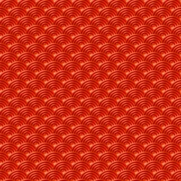 Red Chinese seamless pattern dragon fish scales simple seamless pattern Nat.. 스톡 일러스트
