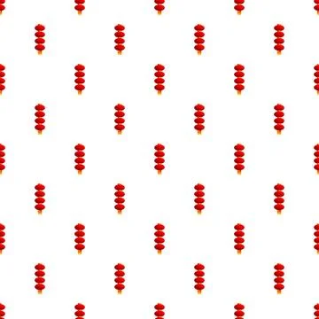 Red chinese style lanterns repeating pattern background Stockillustratie