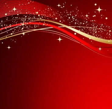 Red christmas abstract background Stock Illustration