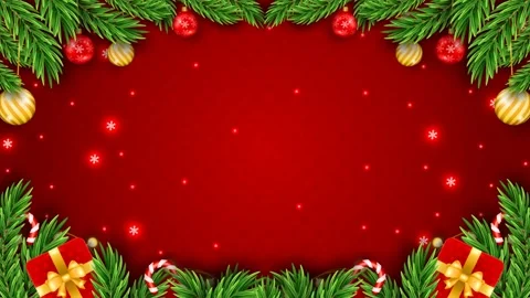 Red Christmas Background Animation Stock Footage 292500567